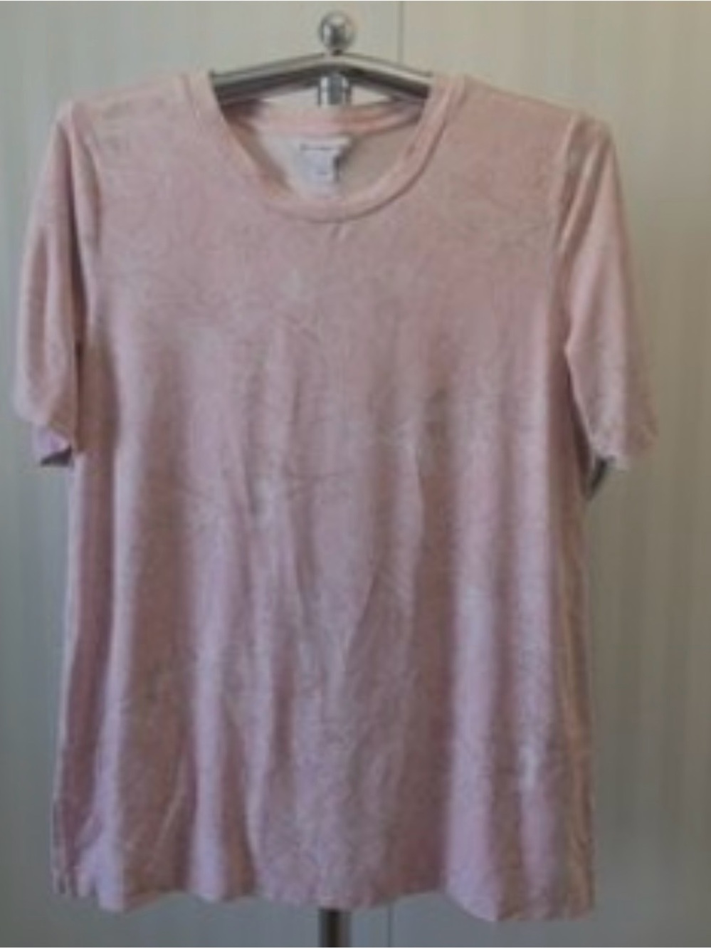 Liz Claiborne Pale Pink Short Sleeve Crewneck Tee Size L